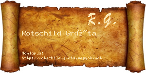 Rotschild Gréta névjegykártya